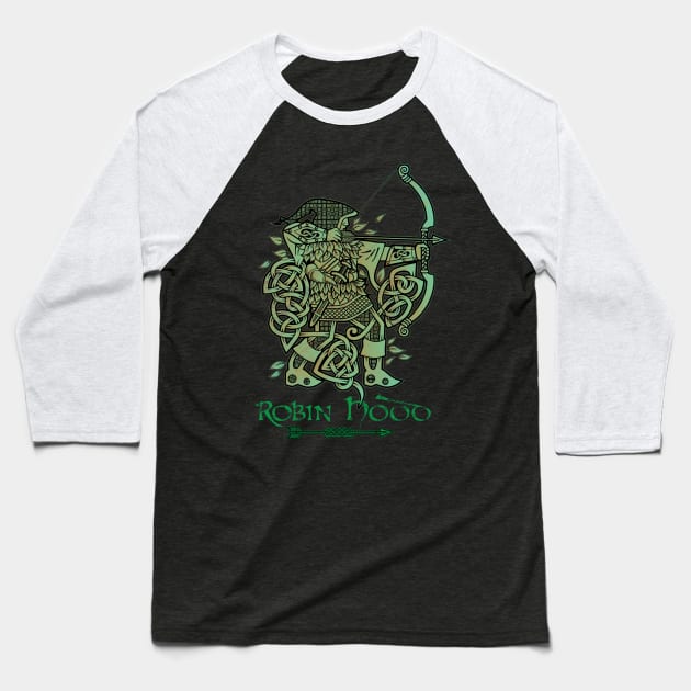 Robin Hood (Green Copper Version) Baseball T-Shirt by celtichammerclub